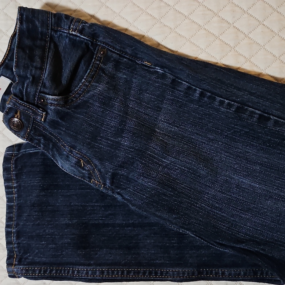 Levi's Dark Blue Straight Leg Jeans, 7 Slim - Picture 5 of 7